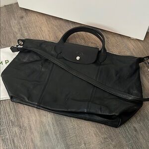 Longchamp Black Leather Tote